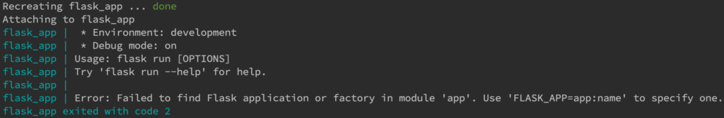 Failed to find Flask application or factory in module