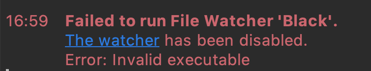 File Watcherのエラー